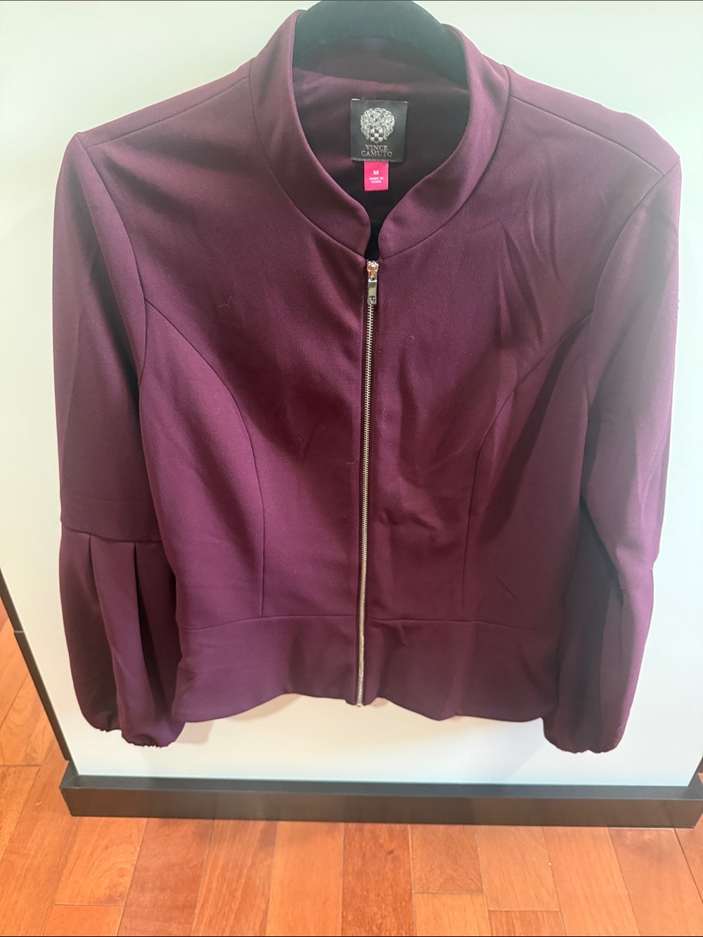 Vince Camuto Women's Plum Bomber Jacket with Zip